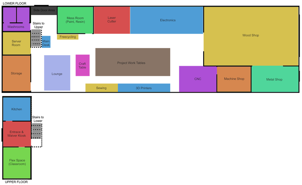 A map of the interior layout of the space A map of the interior layout of the space