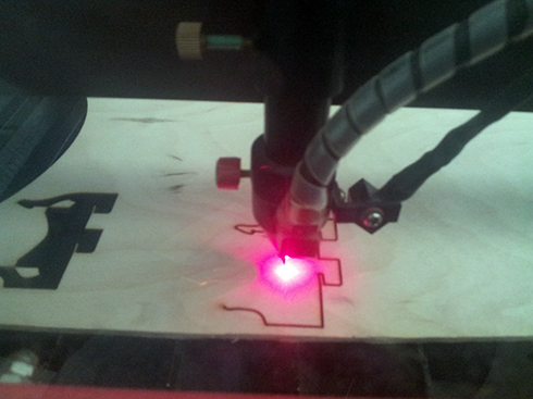 Laser cutter cutting